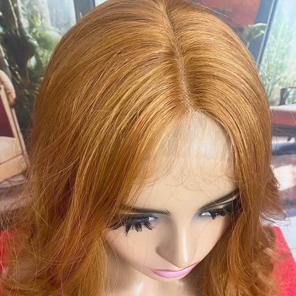 Ginger Lace Front Wig with baby hair, wide lace part